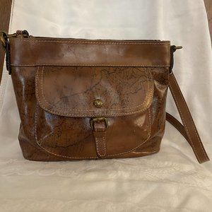 Patricia Nash signature map design brown handbag
